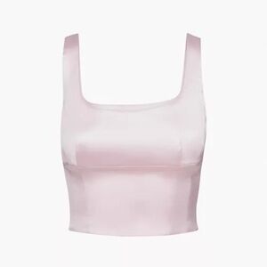 Aritzia/Wilfred Shine Bustier in Talc Pink